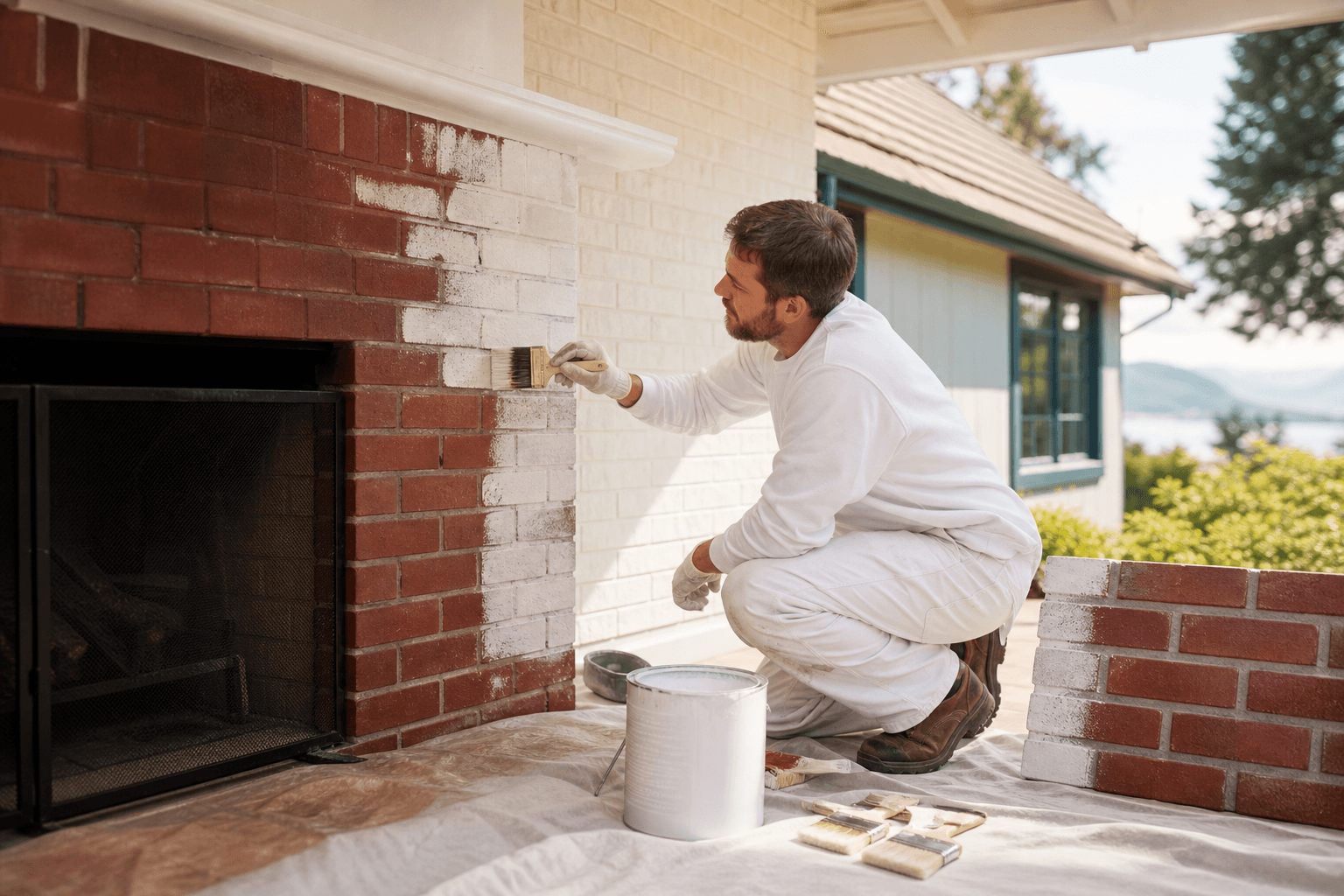 Brick Painting in Vancouver: Fireplaces, Exteriors, and Masonry Prep