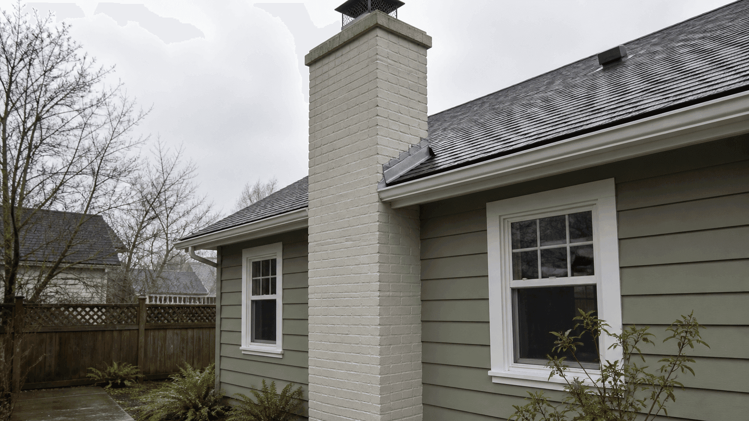 Exterior Chimney Painting in Vancouver
