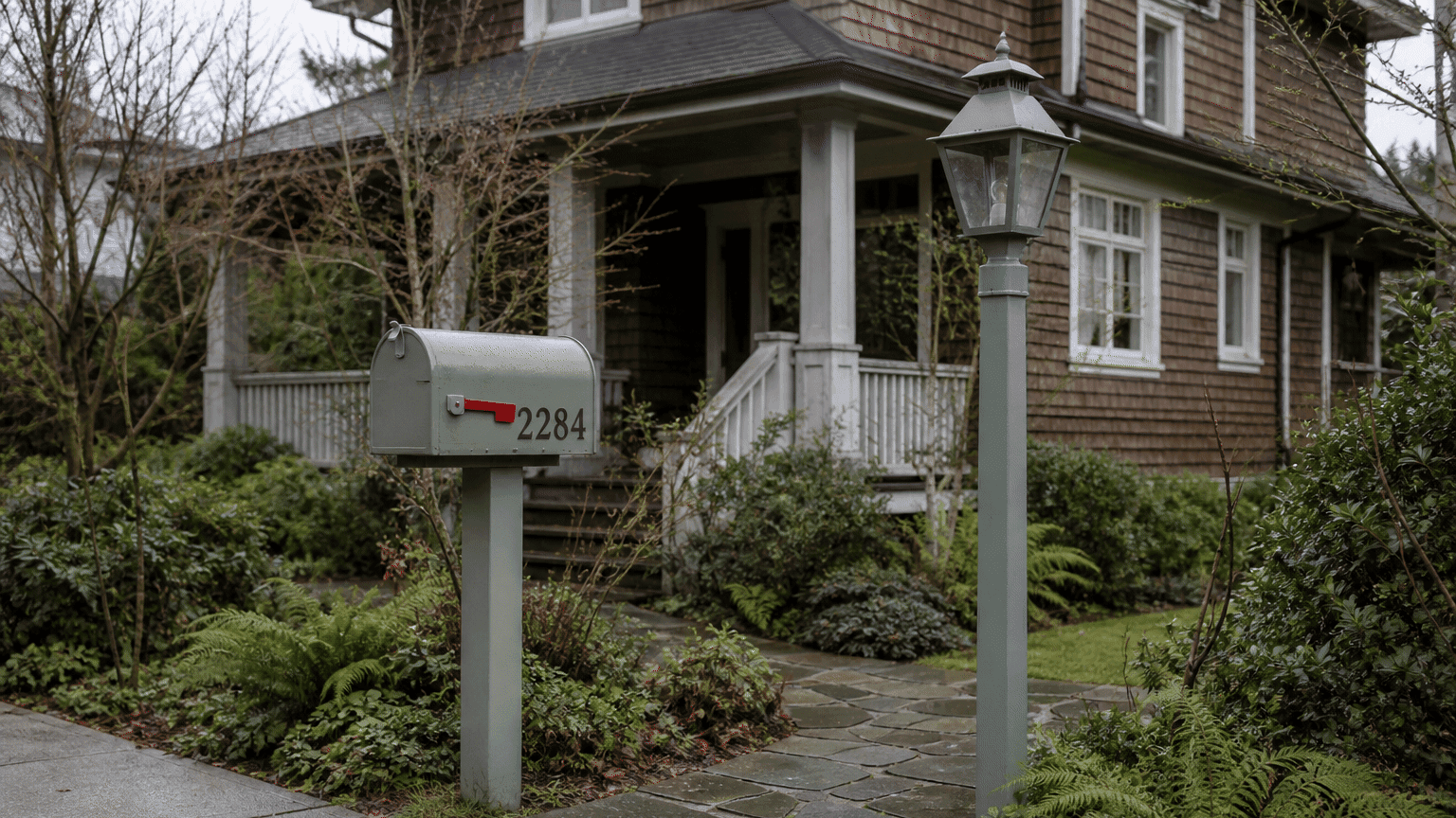 Exterior Mailbox and Lamp-Post Painting in Vancouver