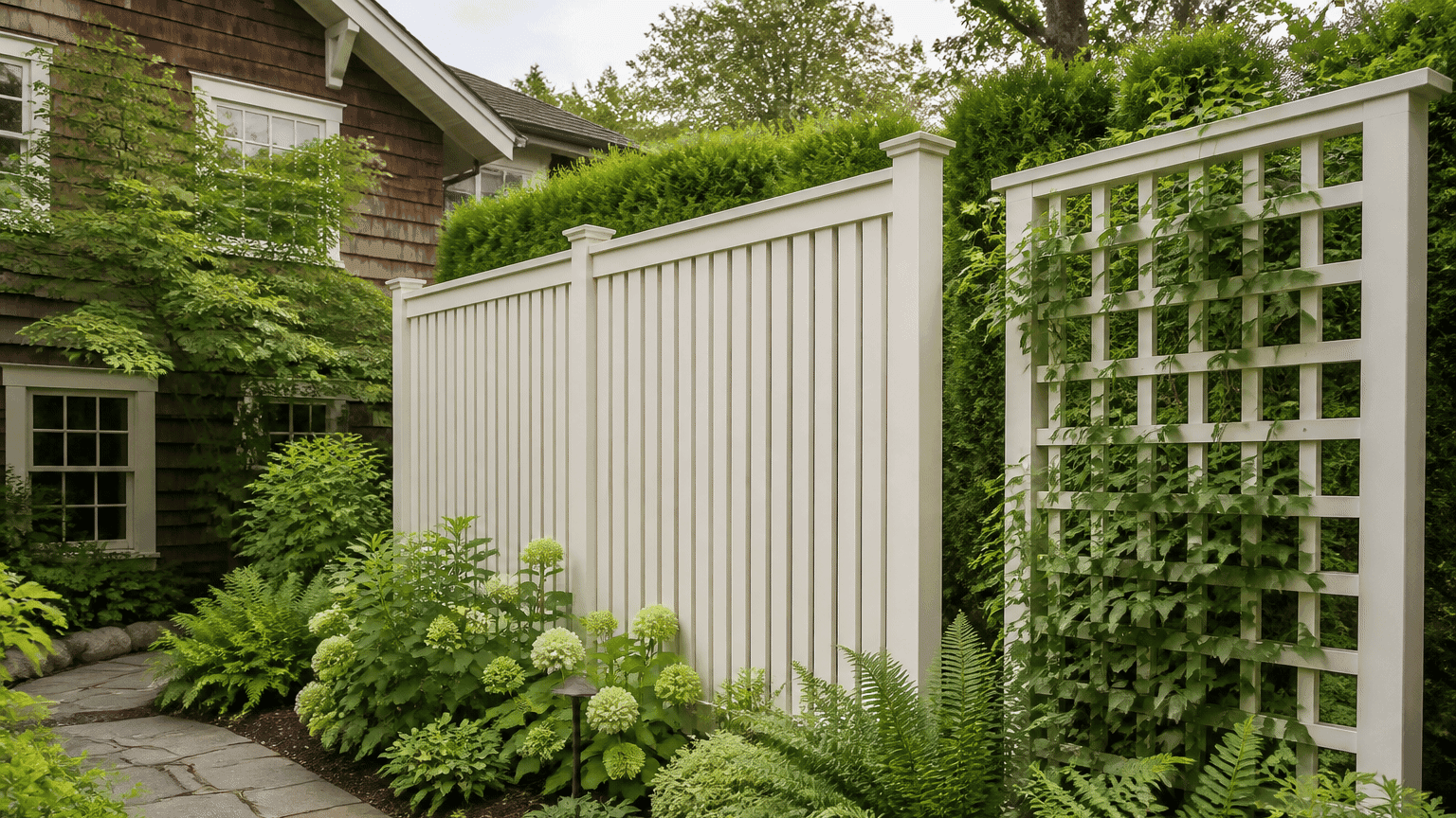 Exterior Privacy Screen and Trellis Painting in Vancouver