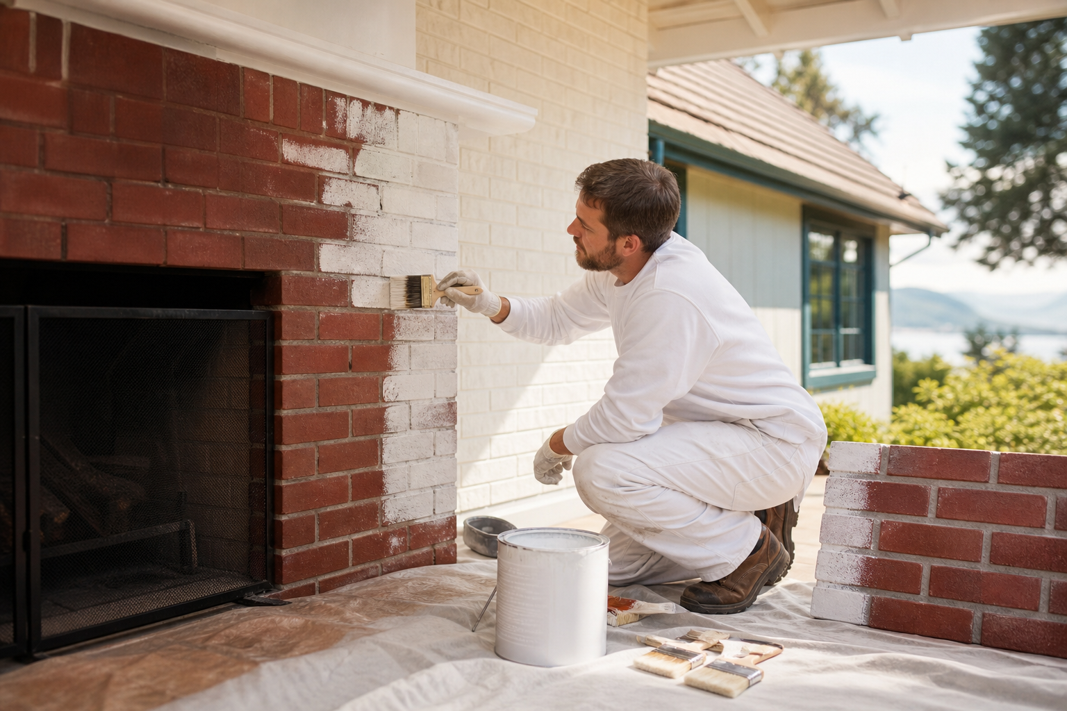 Brick Painting in Vancouver: Fireplaces, Exteriors, and Masonry Prep