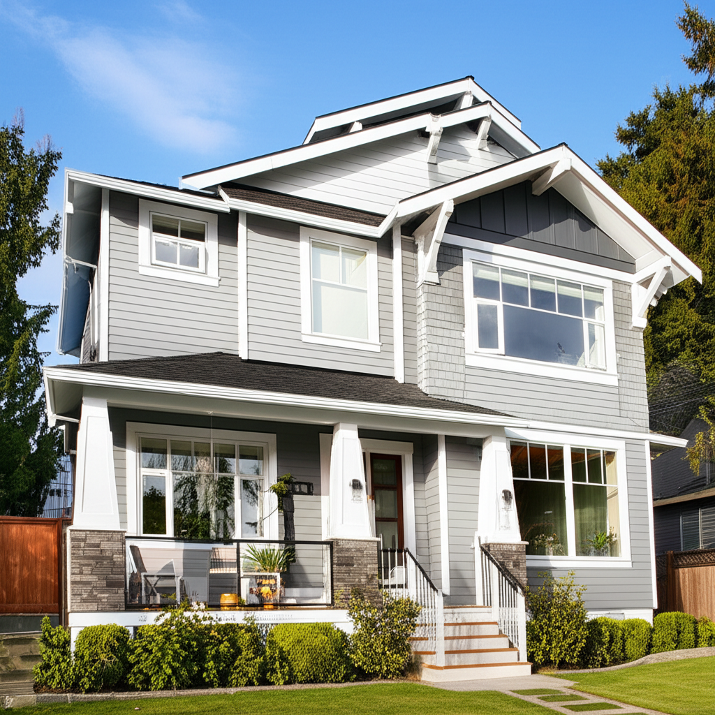 A beautifully painted classic house